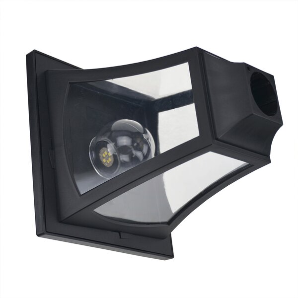 Outsunny 3-Solar Powered Lamp Post, IP44, 51.5Lx47Wx182.5H cm-Black Aosom UK