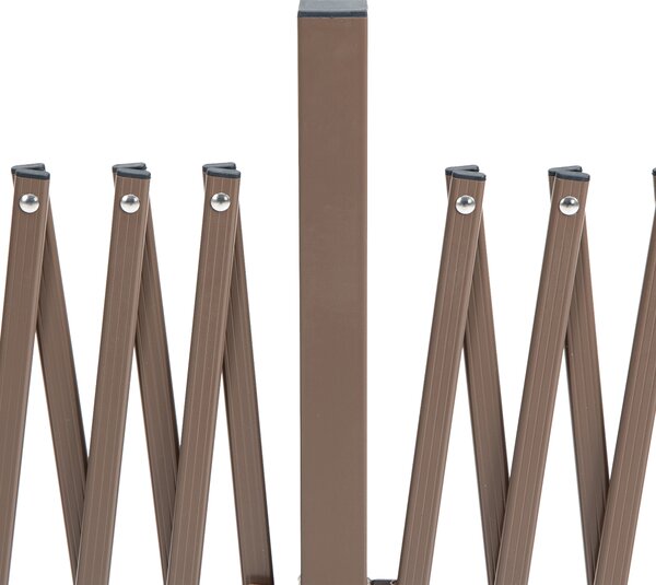 Outsunny Expanding Trellis Fence Freestanding Movable Fence Foldable Garden Screen Panel Aluminium, 405cm x 103.5cm, Dark Brown Aosom UK