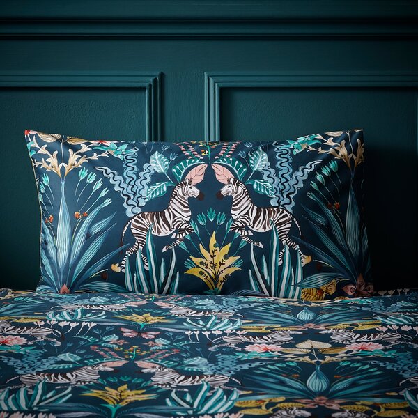 Utopian Dream Teal 100% Cotton Duvet Cover and Pillowcase Set