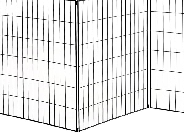 Outsunny Decorative Fence Panels Adjustable Angle Decorative Garden Screens Easy Installation 44in x 12ft, Black Aosom UK