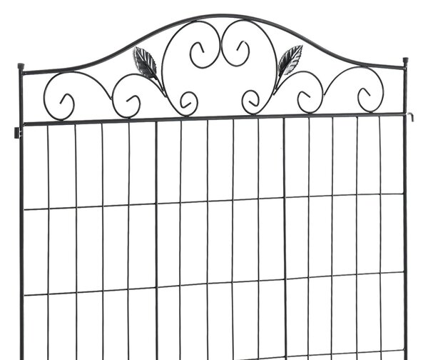 Outsunny Decorative Fence Panels Adjustable Angle Decorative Garden Screens Easy Installation 44in x 12ft, Black Aosom UK