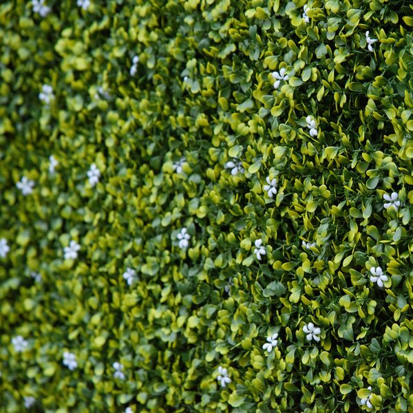 Outsunny 12PCS Artificial Boxwood Wall Panels 50cm x 50cm Grass Privacy Fence Screen Faux Hedge Greenery Backdrop Encrypted Milan Grass