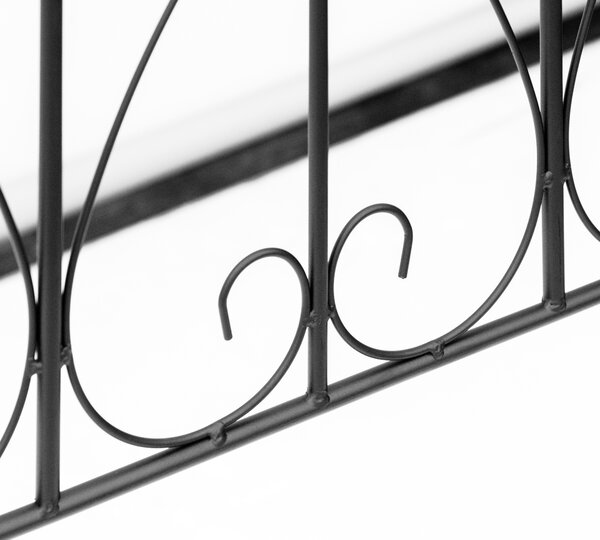 Outsunny Decorative Garden Fencing, 5PCs Outdoor Picket Fence Panels, Rustproof Metal Wire Landscape Flower Bed Border Animal Barrier Aosom UK