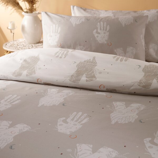 Furn. Be Kind Grey Duvet Cover & Pillowcase Set