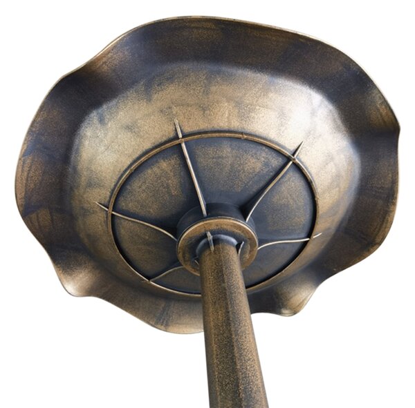 Outsunny 71cm Bird Bath for Garden, Standing Pedestal Birdbath with Lotus Leaf Basin, Vintage Decorative Bird Bath Bowl for Outdoor, Bronze Tone