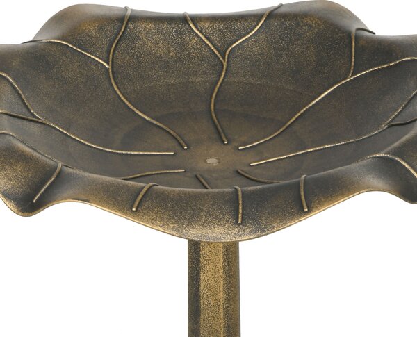 Outsunny 71cm Bird Bath for Garden, Standing Pedestal Birdbath with Lotus Leaf Basin, Vintage Decorative Bird Bath Bowl for Outdoor, Bronze Tone