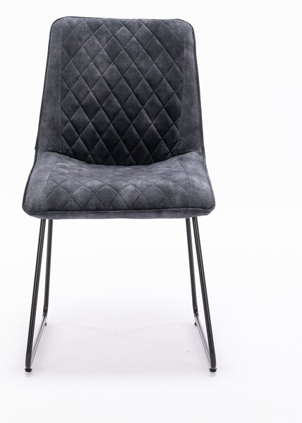 Indus Valley Set of 2 Saturn Grey Upholstered Dining Chairs