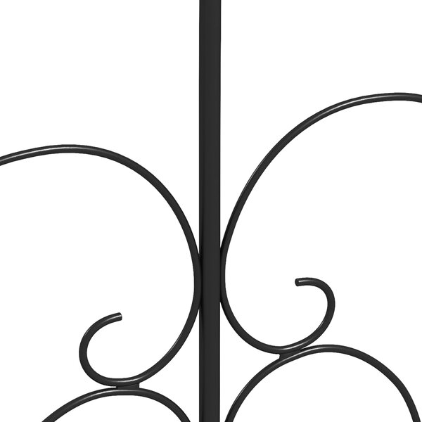 Outsunny Garden Decorative Fences, Heart-shaped Garden Trellis Panels, Landscape Flower Bed Border Edging, Set of 5, Black Aosom UK