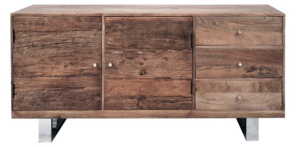 Indus Valley Railway Sleeper 2 Door 3 Drawer Sideboard