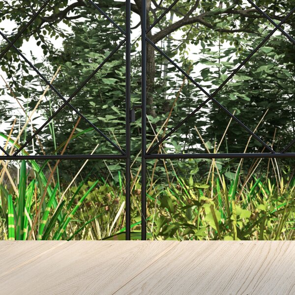 Outsunny Decorative Garden Fencing, 43in x 11.4ft Picket Fence Panels, 8PCs Rustproof Steel Wire Landscape Flower Bed Border Edging Aosom UK