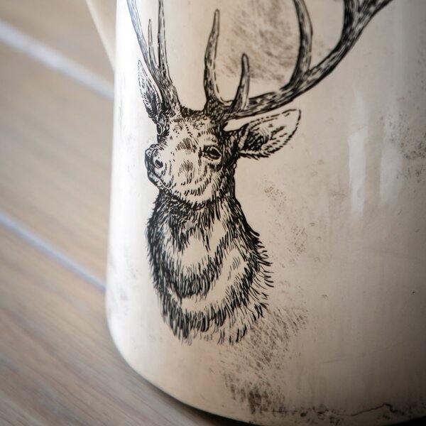 Stag Distressed Pitcher Vase