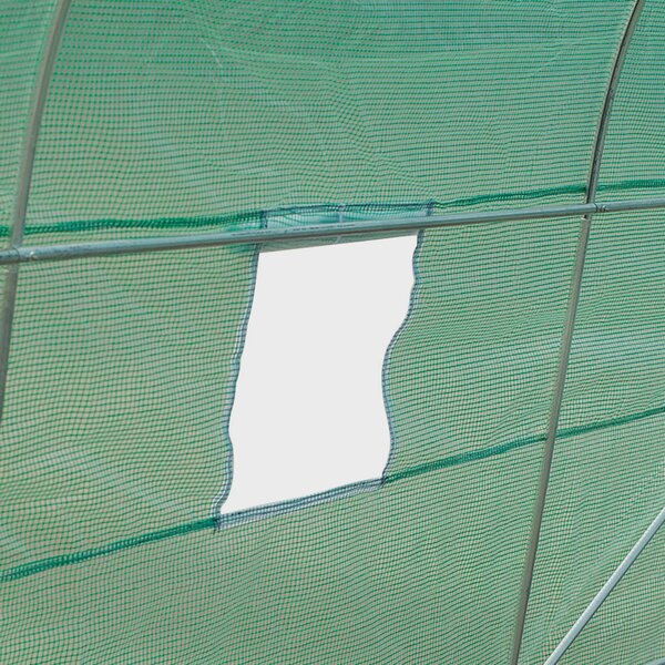 Outsunny 4.5 x 2 x 2m Polytunnel Greenhouse with Steel Frame, Door & Ventilation Window for Outdoor Plants, Green Aosom UK