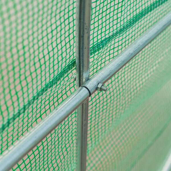 Outsunny 4.5 x 2 x 2m Polytunnel Greenhouse with Steel Frame, Door & Ventilation Window for Outdoor Plants, Green Aosom UK