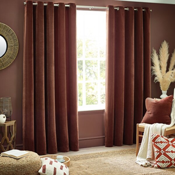 Heavy Chenille Eyelet Curtains