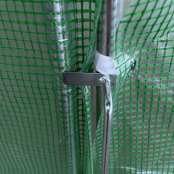 Outsunny 4 x 3 x 2 m Polytunnel Greenhouse Reinforced Green Outdoor Greenhouse, Steel Frame, Metal Hinged Door, Mesh Windows Aosom UK