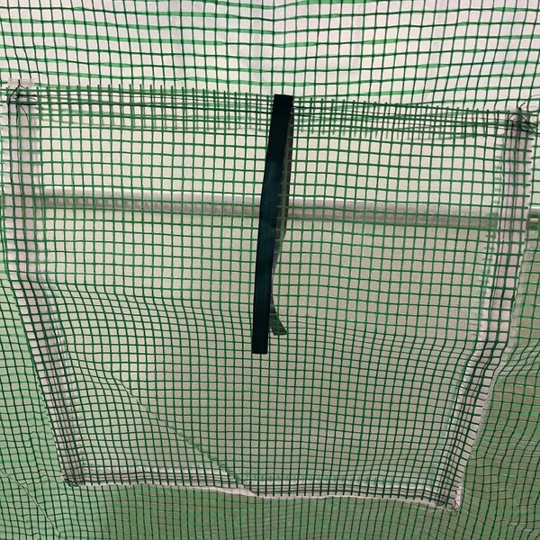 Outsunny 4x2 m Polytunnel Walk-in Greenhouse with Zip Door and Windows-Green