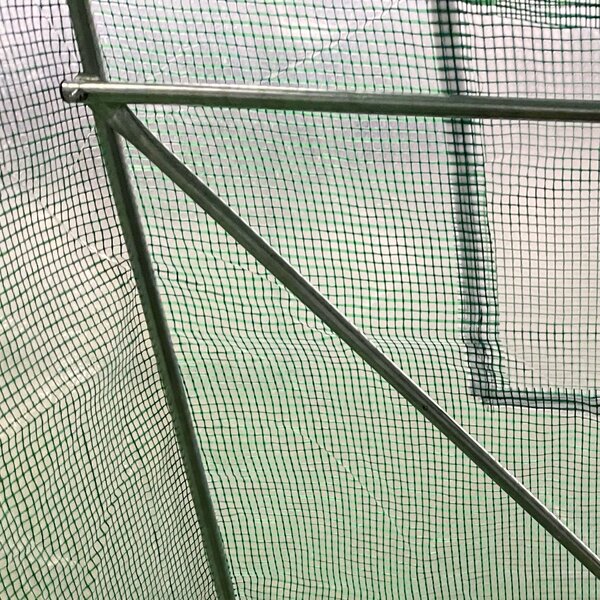 Outsunny 4x2 m Polytunnel Walk-in Greenhouse with Zip Door and Windows-Green