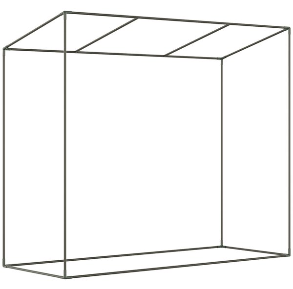 Outsunny 200x76x168cm Walk-in Garden Greenhouse Patio Lean to Hot House, Plants Flowers Herbs Tomato Grow w/ Steel Frame Door Window Patio Aosom UK