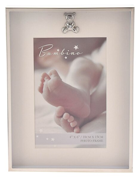 Bambino Thin Silver Plated Teddy Icon Border Frame