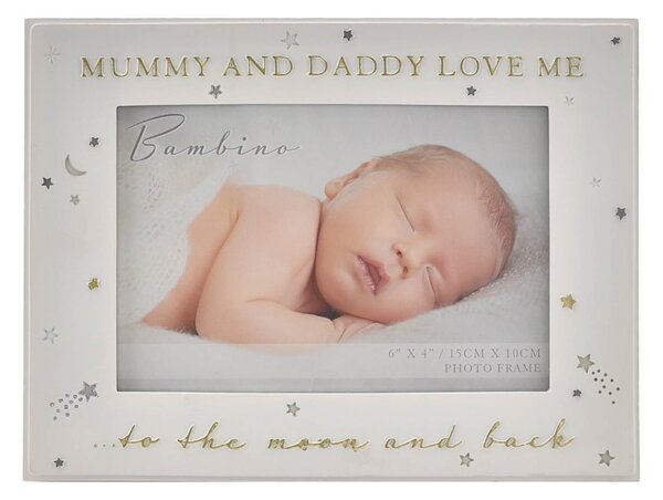 Bambino Mummy & Daddy Love Me To The Moon & Back Photo Frame