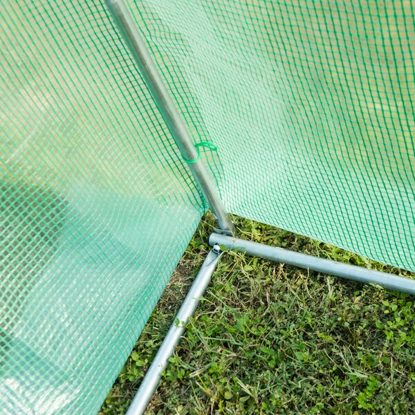 Outsunny Walk in Polytunnel Greenhouse with Windows and Door for Garden, Backyard (3 x 2M) Aosom UK