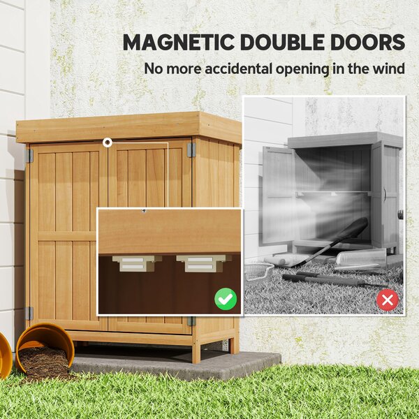 Outsunny Outdoor Garden Storage Shed, Cedarwood-Burlywood Colour