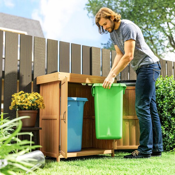 Outsunny Outdoor Garden Storage Shed, Cedarwood-Burlywood Colour