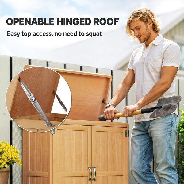 Outsunny Outdoor Garden Storage Shed, Cedarwood-Burlywood Colour