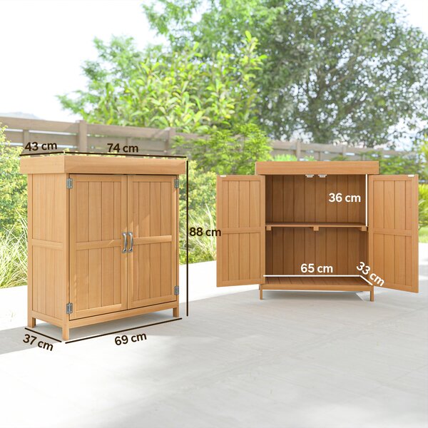 Outsunny Outdoor Garden Storage Shed, Cedarwood-Burlywood Colour