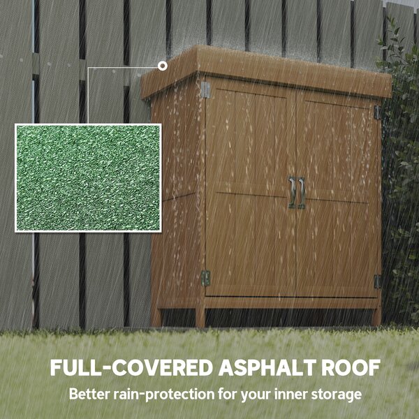 Outsunny Outdoor Garden Storage Shed, Cedarwood-Burlywood Colour