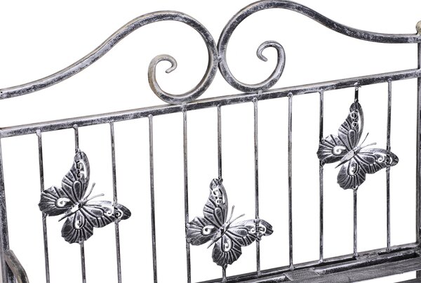 Outsunny Indoor Outdoor Freestanding 3-Tier Garden Plant Stand Metal Flower Display Rack for Potted Plants Balcony Décor 44L x 25W x 96H cm Aosom UK