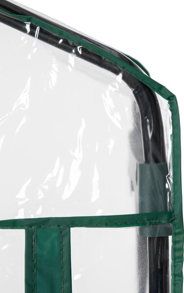 Outsunny 4 Tiers Mini Portable Greenhouse Plant Grow Shed Metal Frame Transparent Clear Cover 160H x 70L x 50Wcm Aosom UK