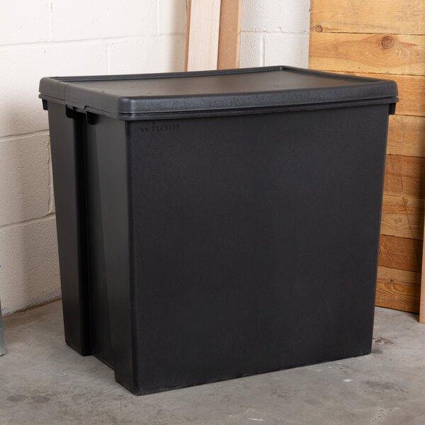 Wham Bam 154L Black Plastic Storage Box & Lid