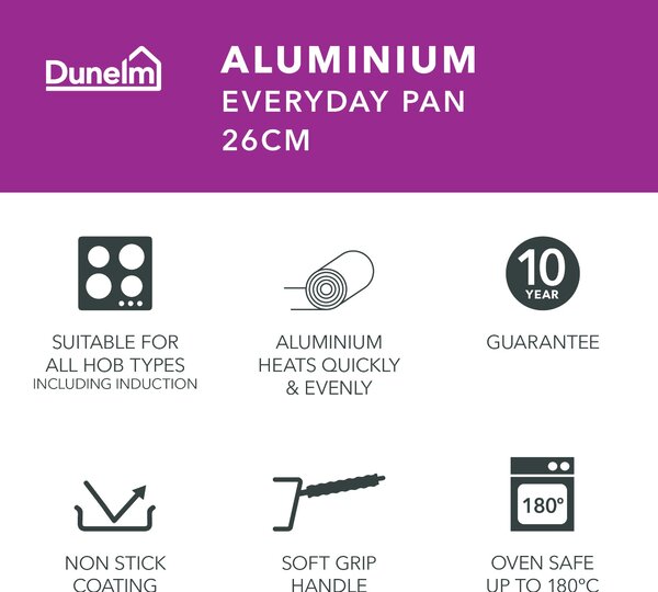 Non-Stick Aluminium Everyday Pan, 26cm