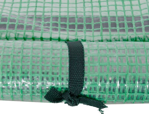 Outsunny Tunnel Greenhouse, Steel Frame Outdoor Grow House with PE Cover, Roll-up Door, Green, 200x100x80cm Aosom UK