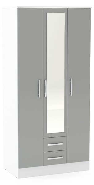 Lynx Triple Wardrobe, Mirrored