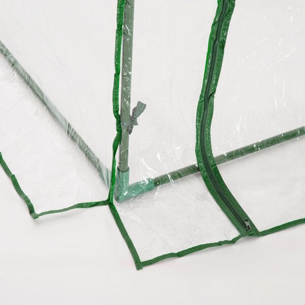 Outsunny Transparent Grow House: Steel-Framed Tunnel Greenhouse with PE Cover, 200 x 100 x 80 cm Aosom UK