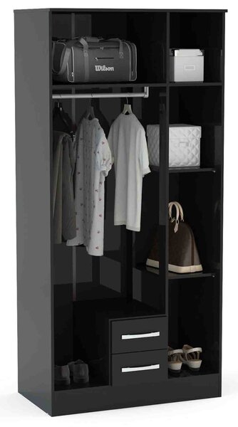 Lynx Triple Wardrobe, Mirrored