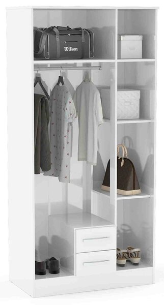 Lynx Triple Wardrobe, Mirrored