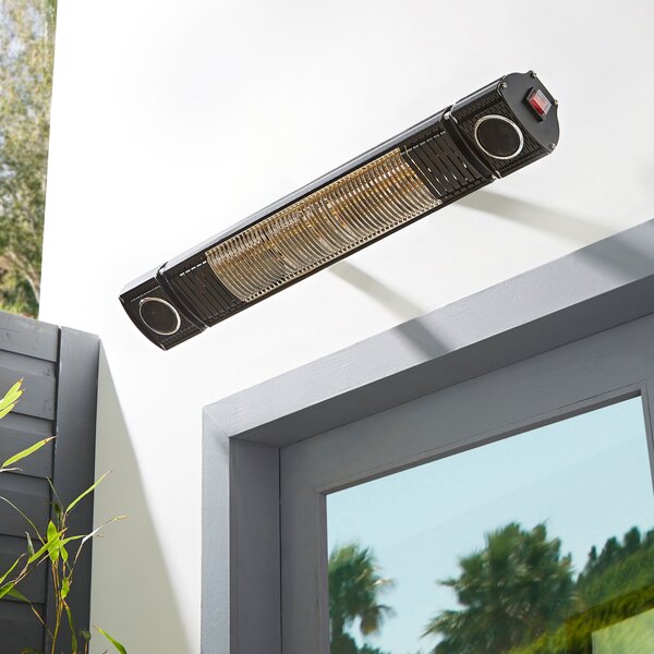 Flint Outdoor Wall Mounted Heater with Bluetooth Speaker & Remote Control