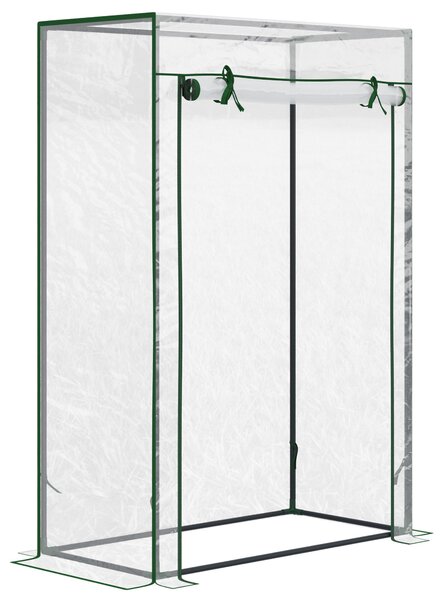 Outsunny Greenhouse with Steel Frame, PVC Cover, Roll-up Door for Outdoor, Backyard, Balcony, Garden, 100 x 50 x 150cm, Transparent Aosom UK