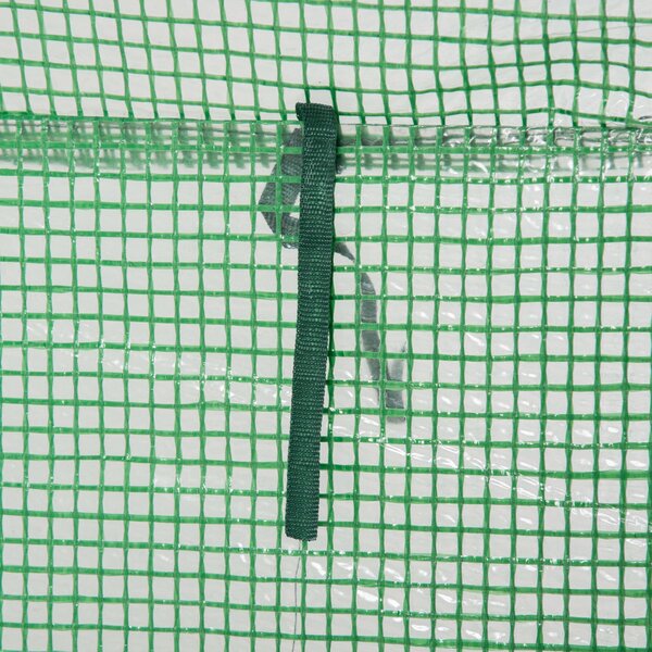 Outsunny 100 x 50 x 150cm Greenhouse Steel Frame PE Cover with Roll-up Door Outdoor for Backyard, Balcony, Garden, Green Aosom UK
