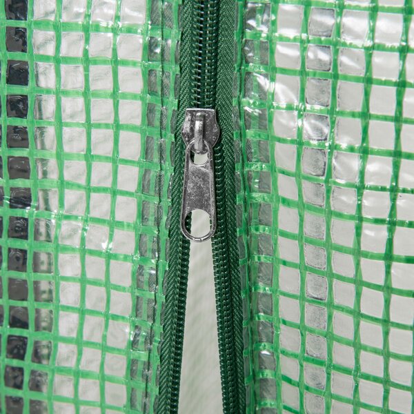 Outsunny 100 x 50 x 150cm Greenhouse Steel Frame PE Cover with Roll-up Door Outdoor for Backyard, Balcony, Garden, Green Aosom UK