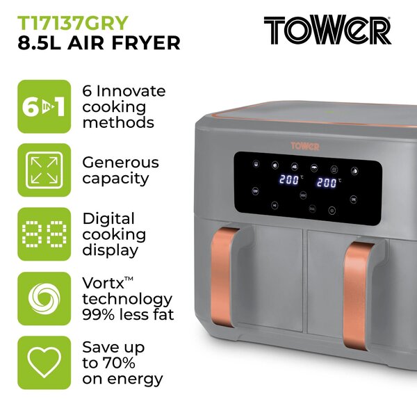 Tower Vortx 8.5L Dual Basket Air Fryer