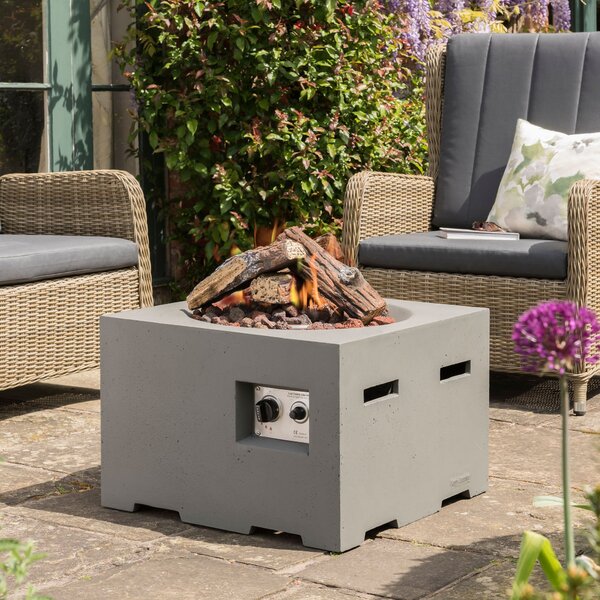 Happy Cocooning Small Square Grey Fire Pit