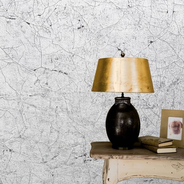 Noordwand Vintage Deluxe Wallpaper Stucco Crackle Grey