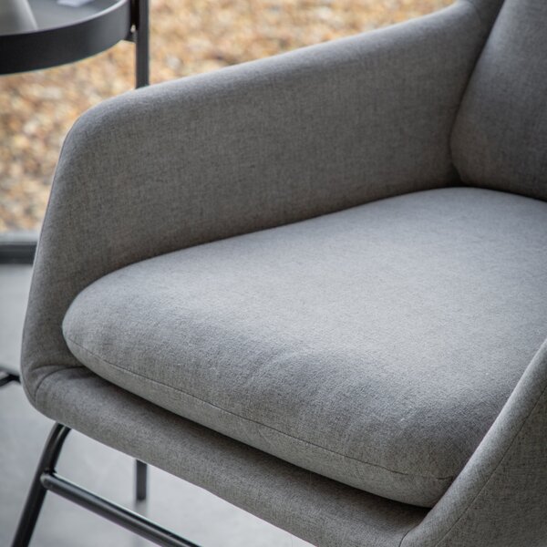 Floris Metal Frame Fabric Accent Chair