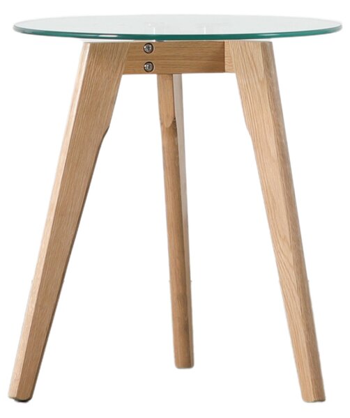 Brea Round Side Table, Glass