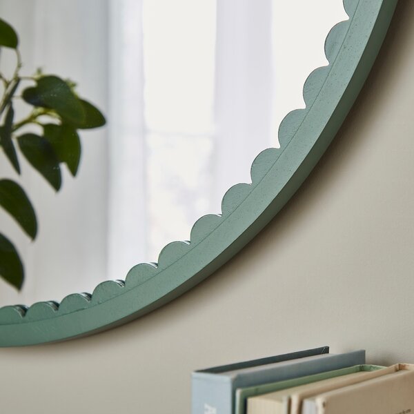 Remi Scalloped Round Wall Mirror