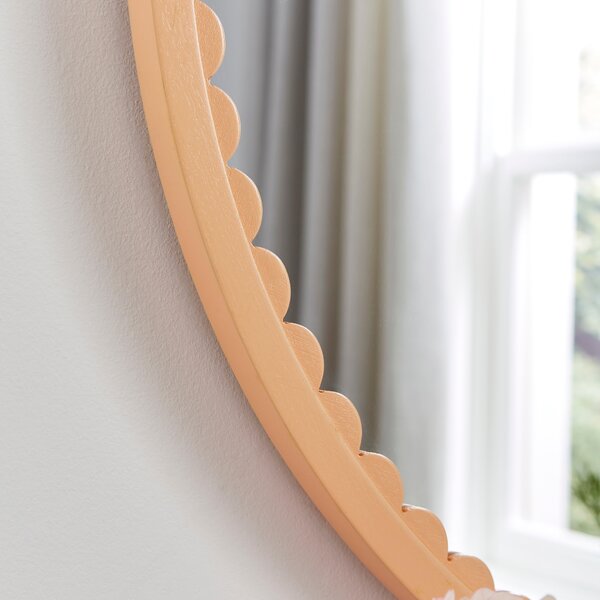 Remi Scalloped Round Wall Mirror